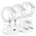 Jolof Store iPhone Fast Charger | 2-Pack 20W PD USB-C Plug & Cable