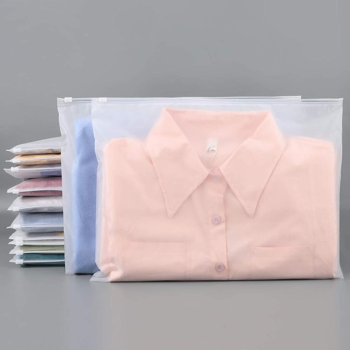 Svaldo Large Ziplock Bags for Clothes, 25Pcs 40 * 30cm Frosted Bags for Clothes, Reusable and Moth Proof, Storage Solutions for Books, Documents - image 1