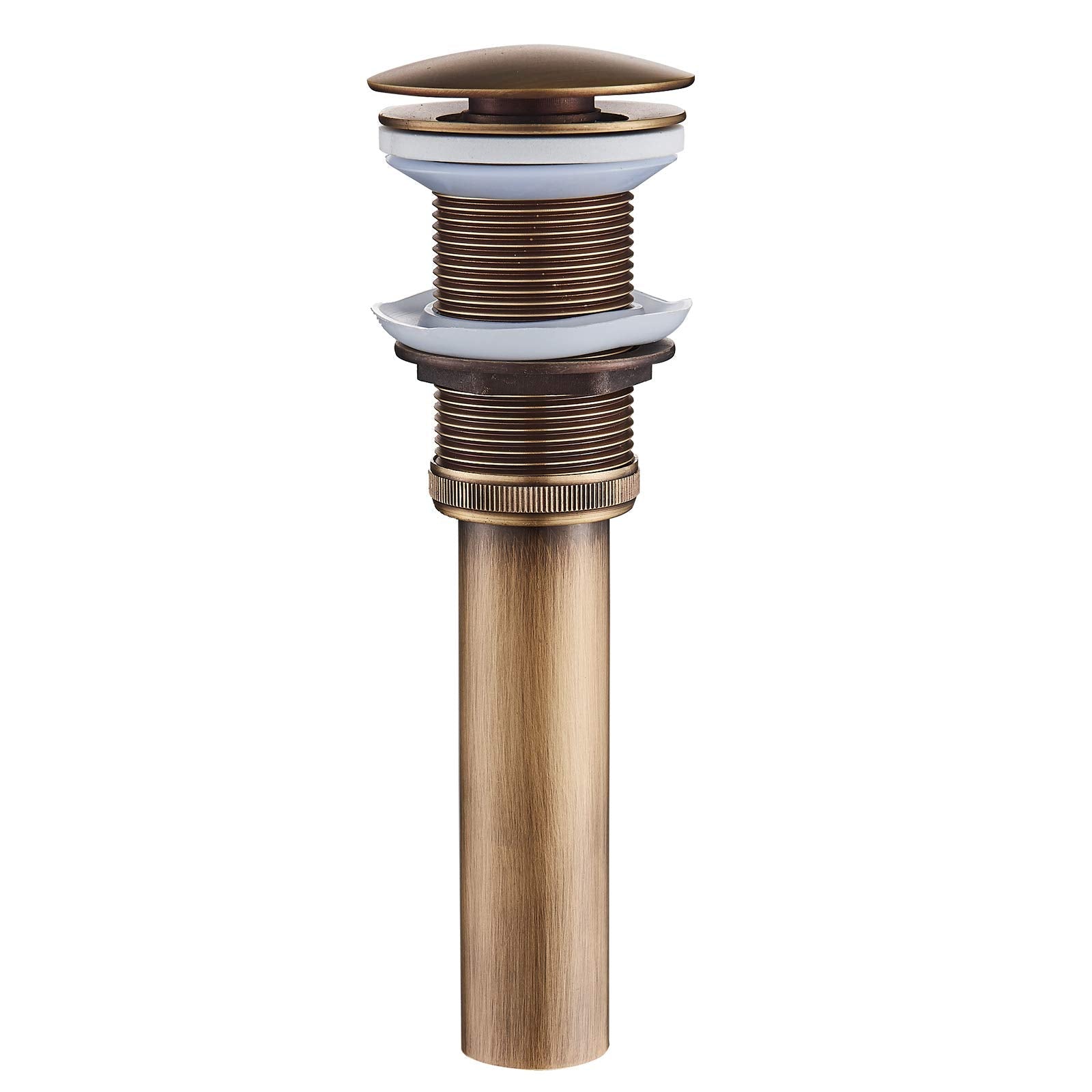 Rozin Antique Brass Pop Up Drain Stopper for Basin Sink - No Overflow