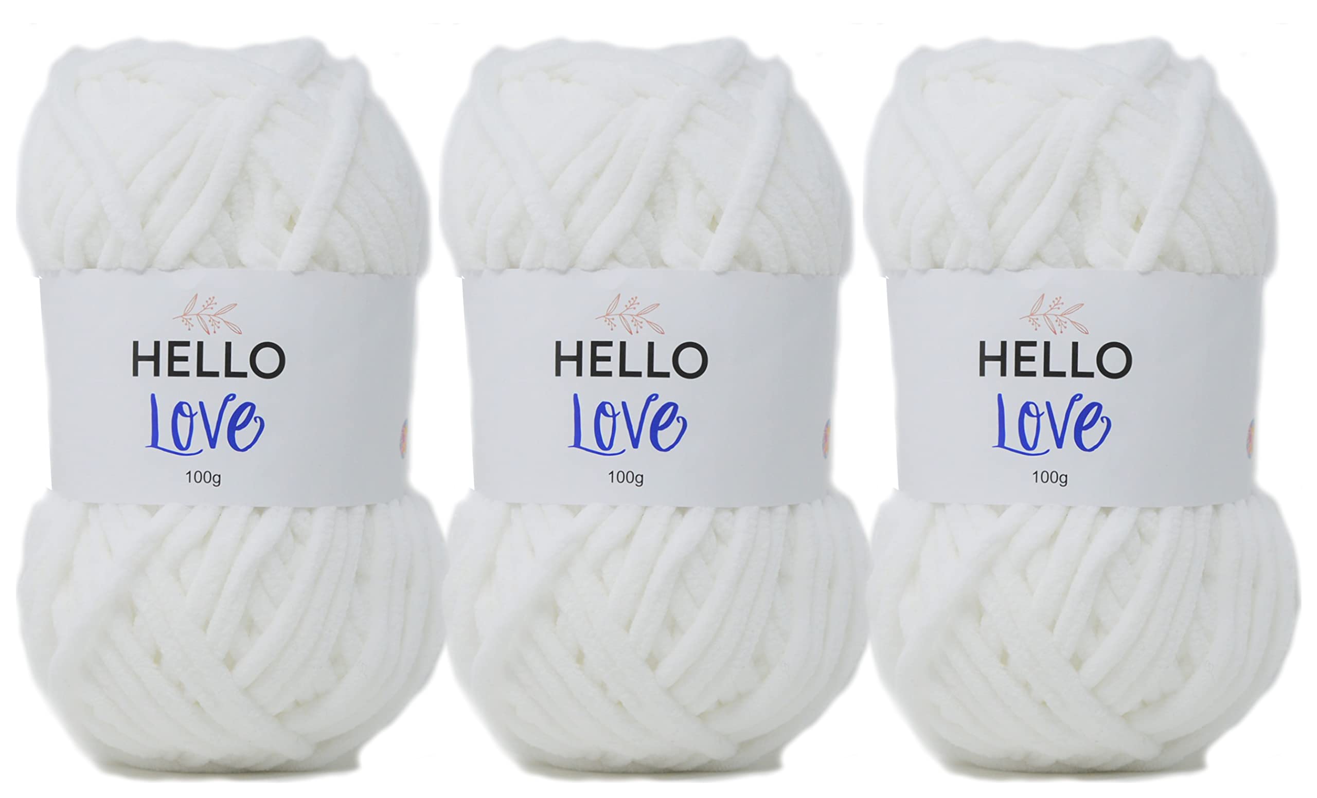 Hello Love White Baby Blanket Yarn – Super Bulky Polyester – 300g