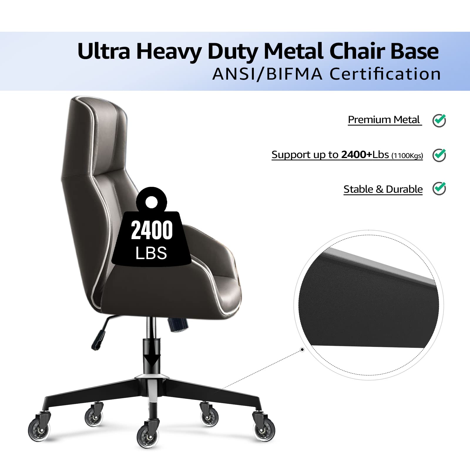 Mastery Mart 28" Heavy Duty Office Chair Base Replacement | 2500 lbs