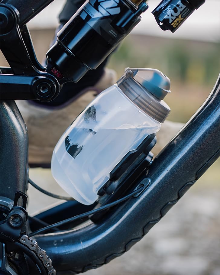 Peaty's x Fidlock Magnetic 450ml Bike Water Bottle with Mount | Clear