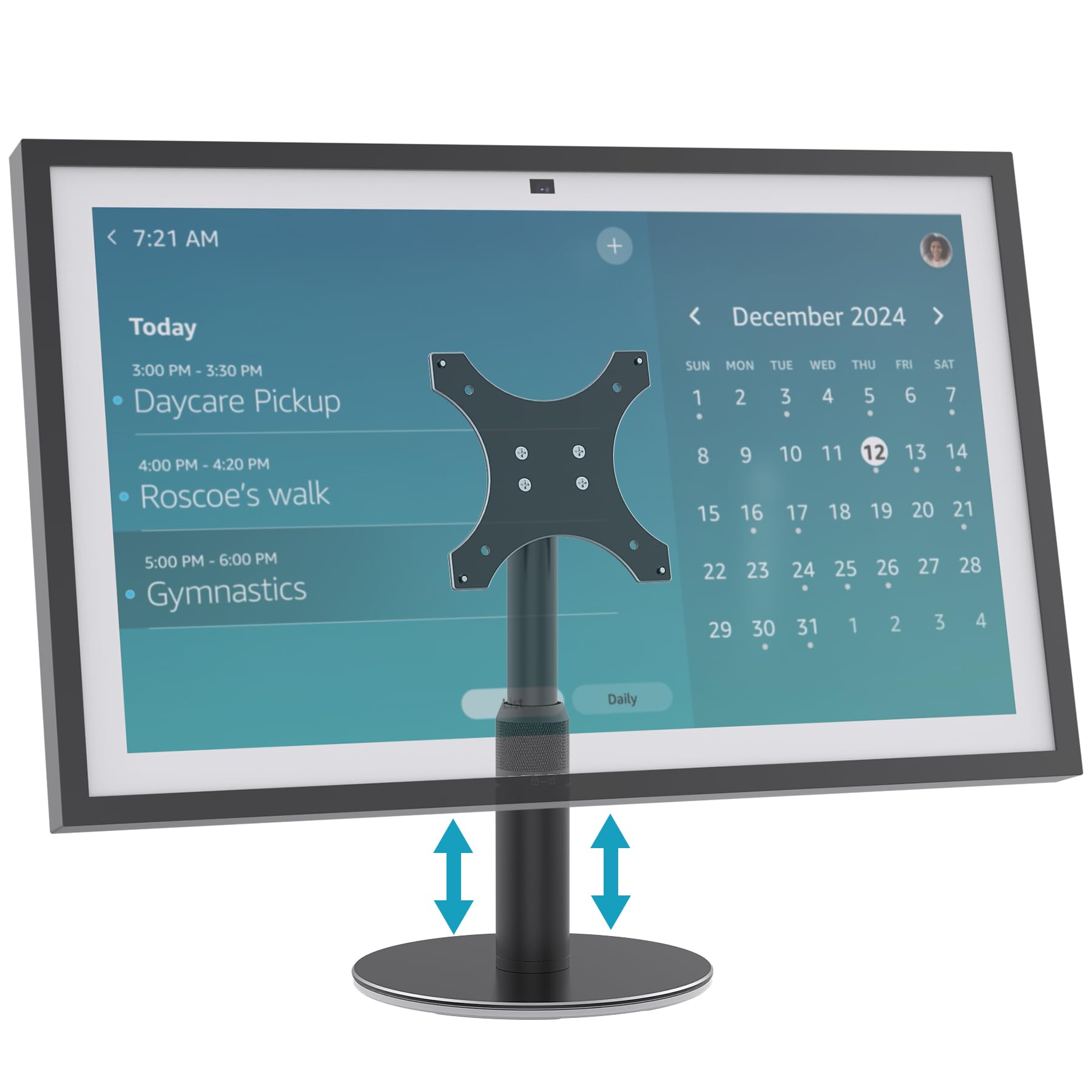 Show 15/21 Swivel & Tilt Stand – Matte Black Aluminum