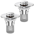 Bathroom Sink Drain Strainer – 2PCS Pop-up Hair Catcher
