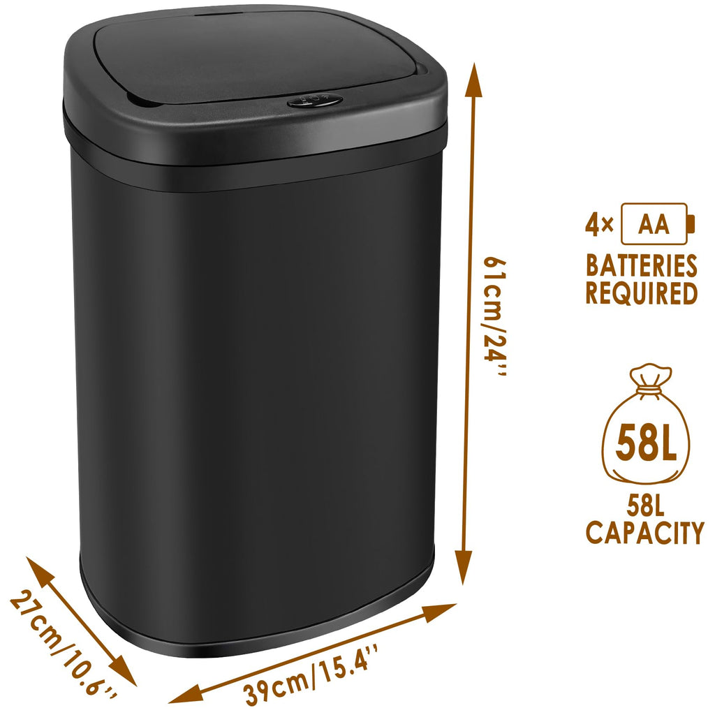display4top 58L Stainless Steel Automatic Touchless Sensor Trash Can