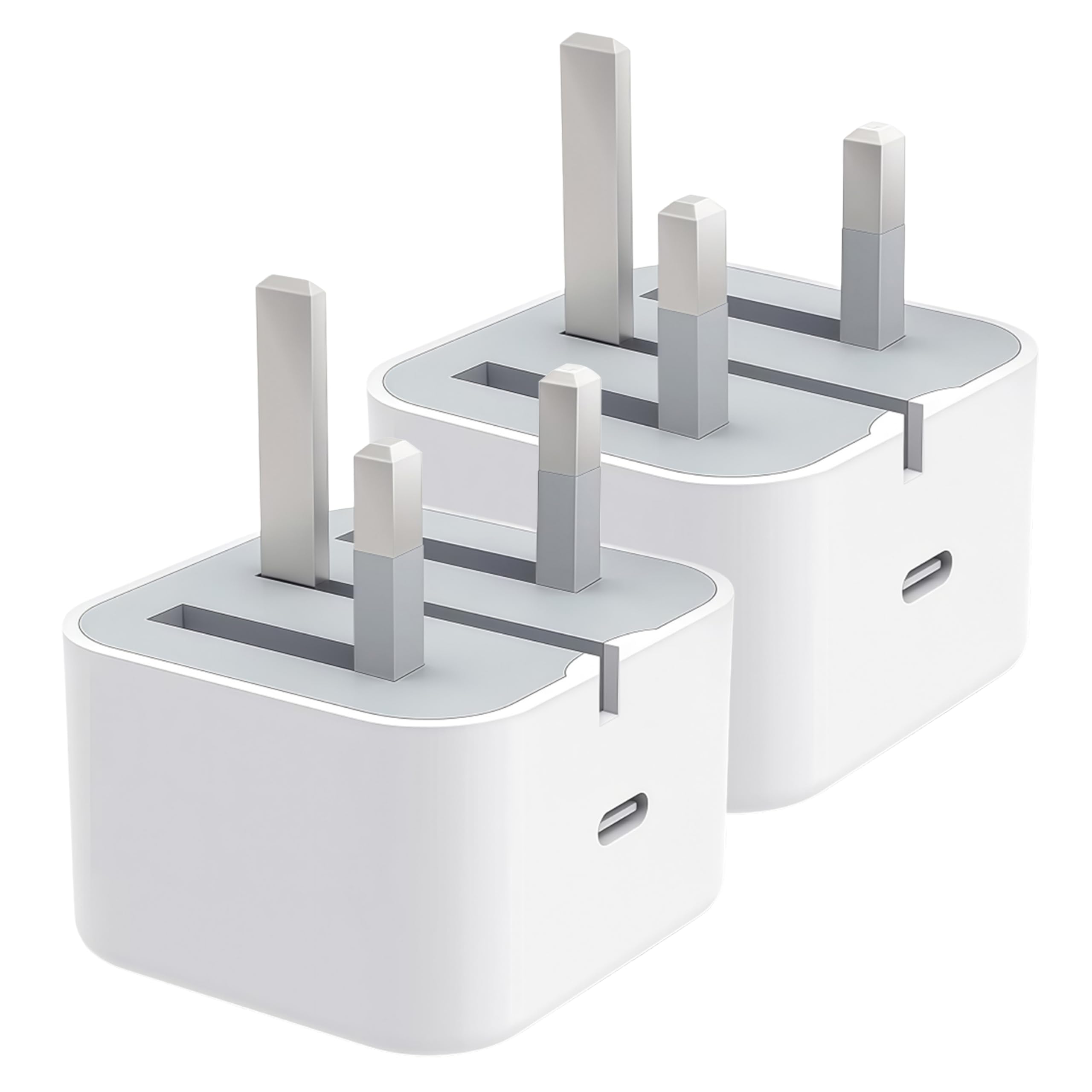 Jolof Store 20W USB C Fast Charger Plug - Folding UK Power Adapter 2-Pack