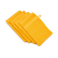 Gözze New York Cotton Bath Mitts – Set of 4 Soft Shower Gloves, Yellow