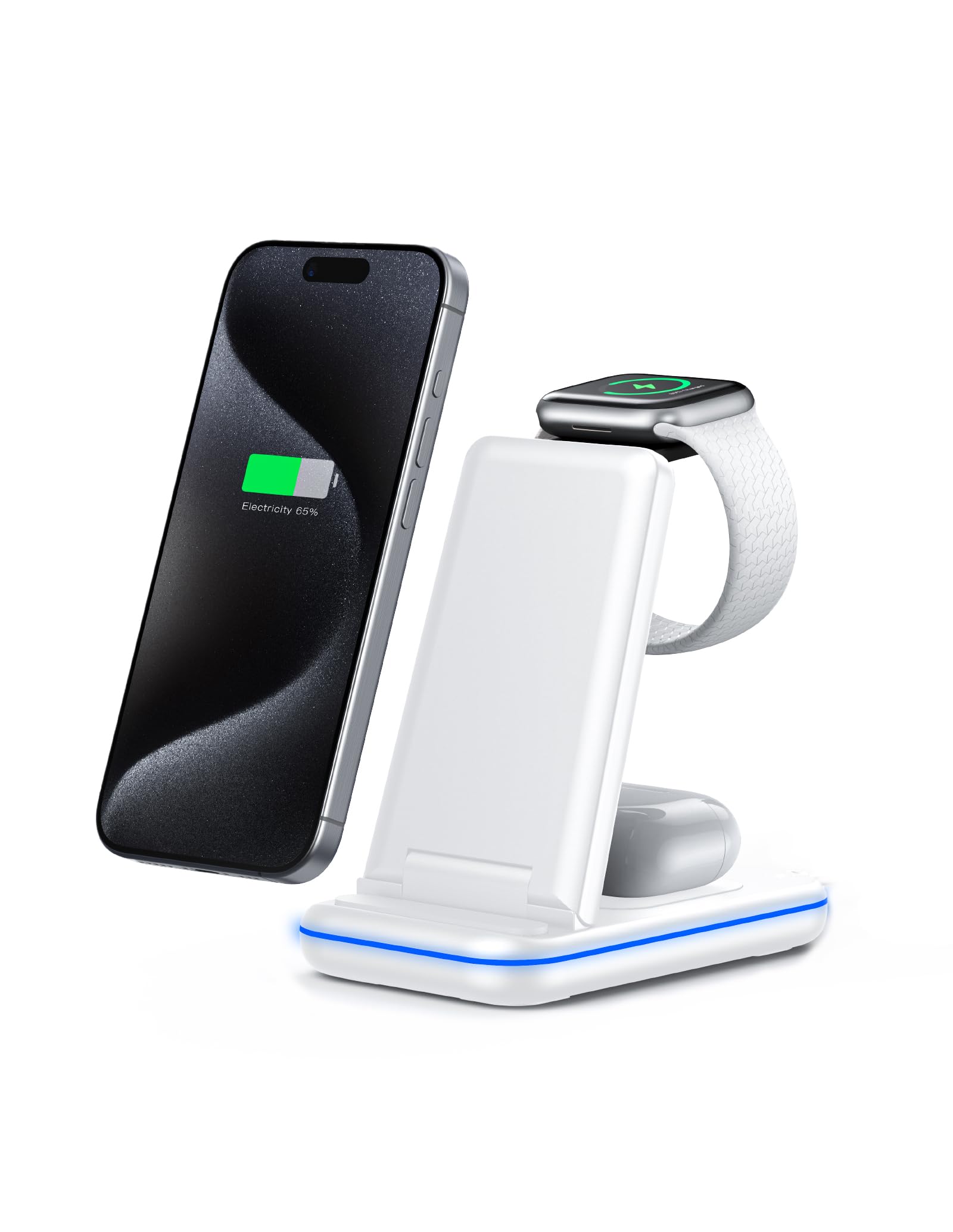 TECKNET 3-in-1 Wireless Charging Station for iPhone, Watch & AirPods