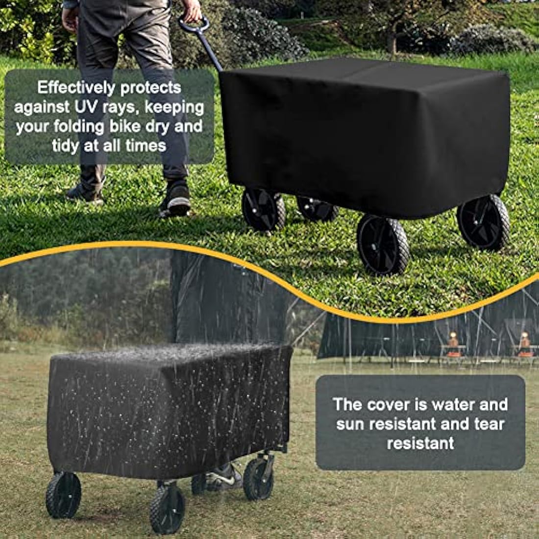 Jolof Store Folding Wagon Cover - 600D Waterproof Heavy-Duty Fabric