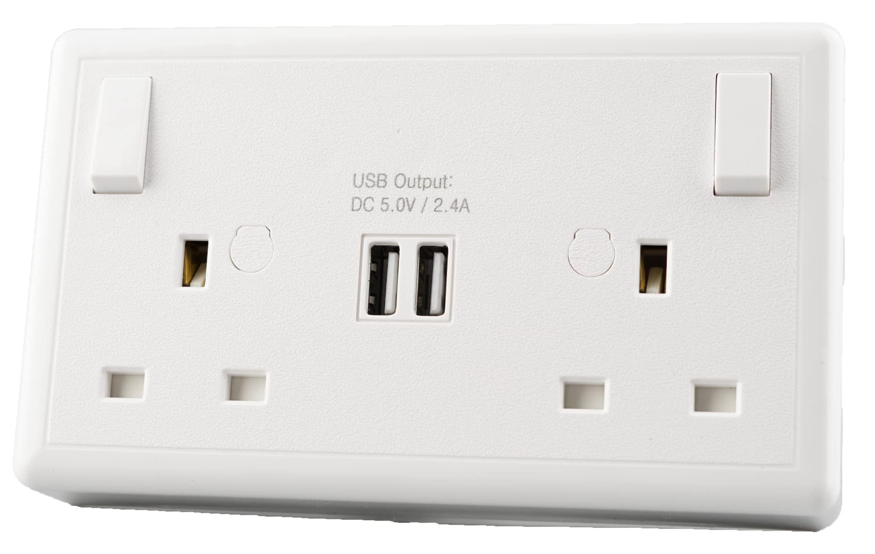 WK Electrical 13A 1G to 2G Switched Converter Socket with USB