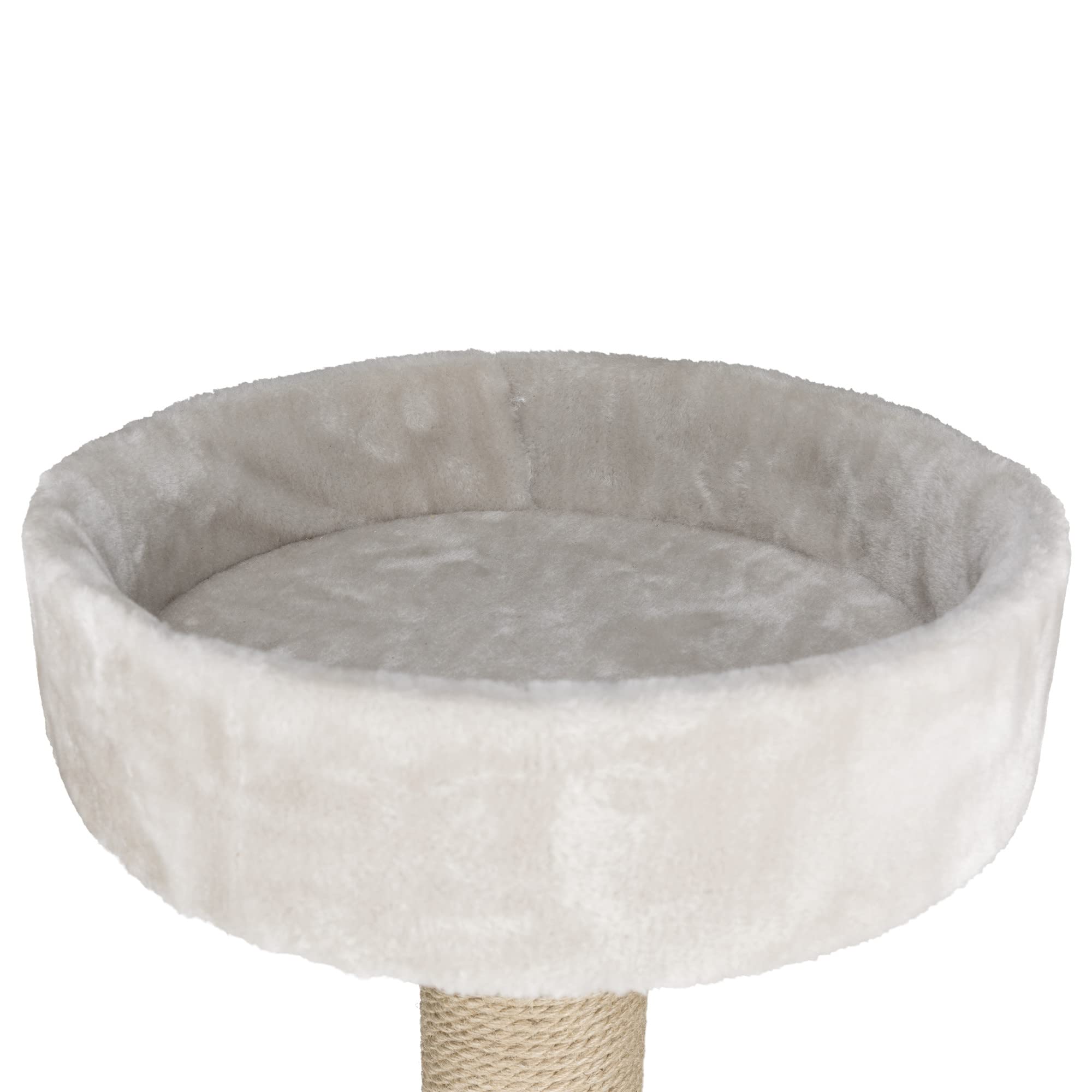 TRIXIE Ivan Cat Tree – 32.3in Multi-Level Sisal Scratching Post, Light Grey