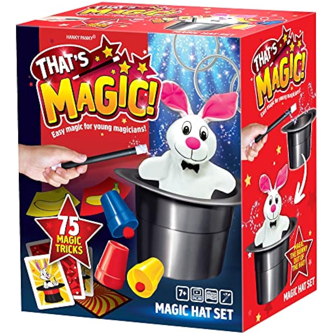 Magic Hat Set – 75 Easy Tricks with Plush Rabbit & Props
