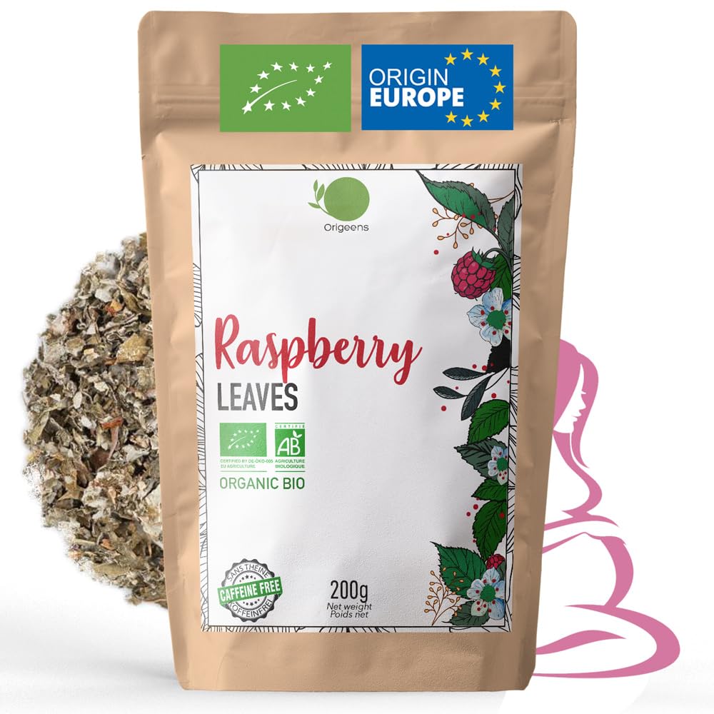 ORIGEENS Organic Raspberry Leaf Tea - 200g Herbal Infusion for Pregnancy