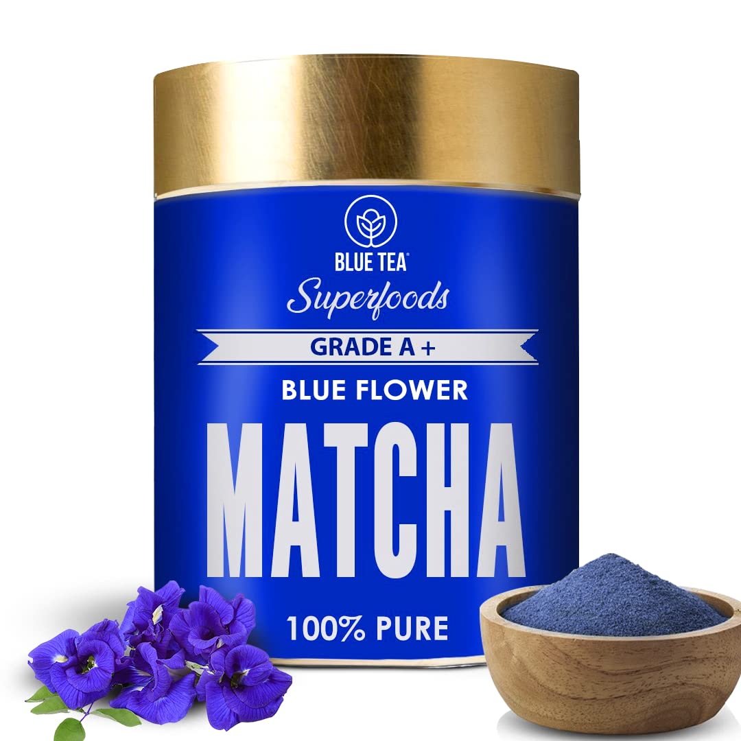 Blue Tea Matcha Powder – 50g Super Anti-Oxidant Grade Green Tea Tin