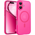 TOCOL iPhone 17 Case - MagSafe Compatible Shockproof Matte Cover, Hot Pink
