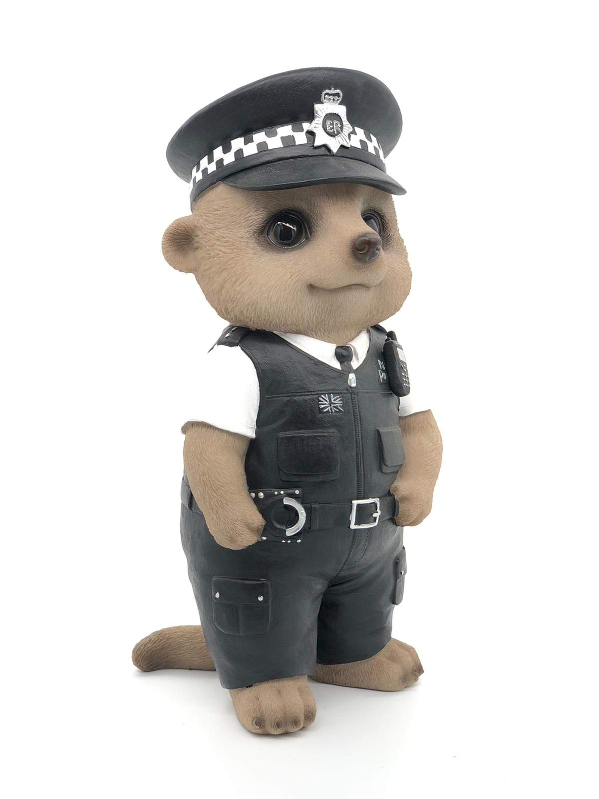 Vivid Arts Policeman Baby Meerkat Resin Garden Ornament - 23cm