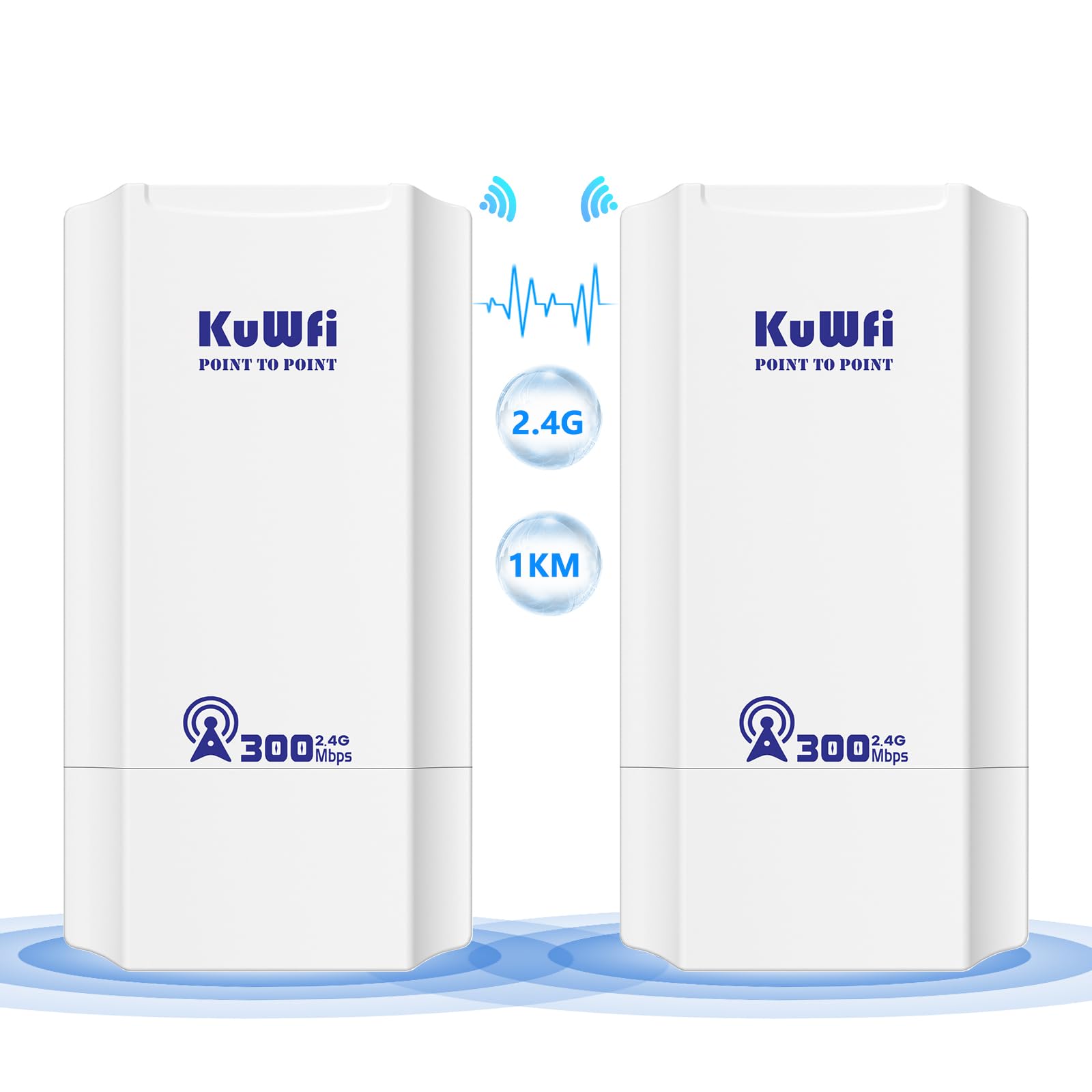KuWFi 2.4G Wireless Bridge | 1KM Long Range Outdoor CPE WiFi Extender