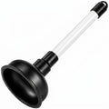 Heavy Duty Drain Unblocker Sink Plunger 9 inch Strong Handle & 4 inch Rubber Cup for Toilet Shower Bathroom Kitchen Drains Powerful Suction Tool Fast - image 1