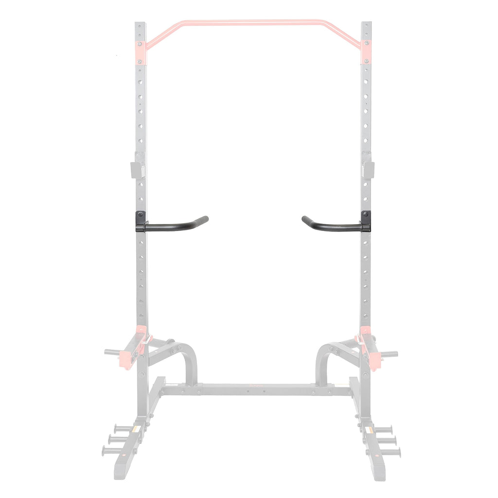 Sunny Health & Fitness Power Rack Dip Bar Attachment - Heavy Duty Steel