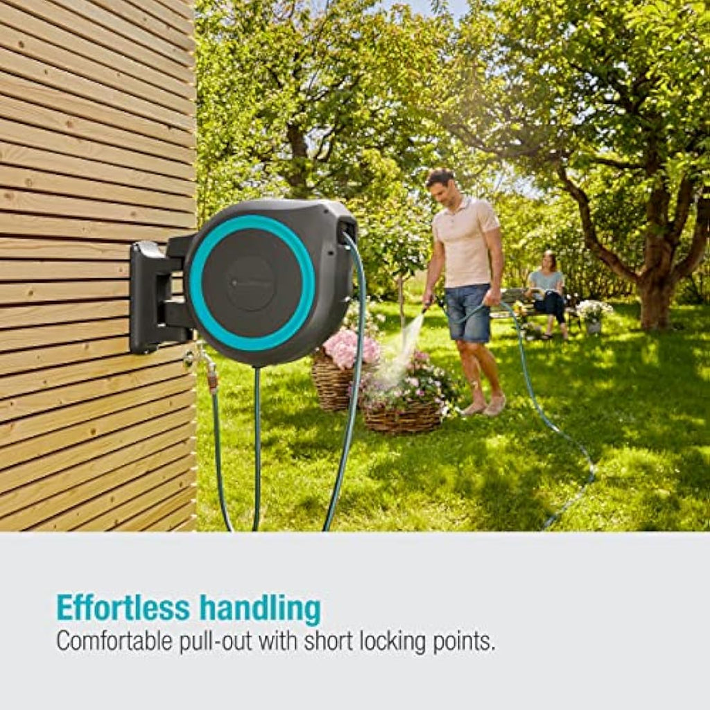 Gardena Wall-Mounted Hose Box RollUp XL – 35m Automatic Garden Hose