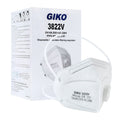 GIKO FFP2 Respirator Masks with Breathing Valve - 5-Layer, White, 20-Pack