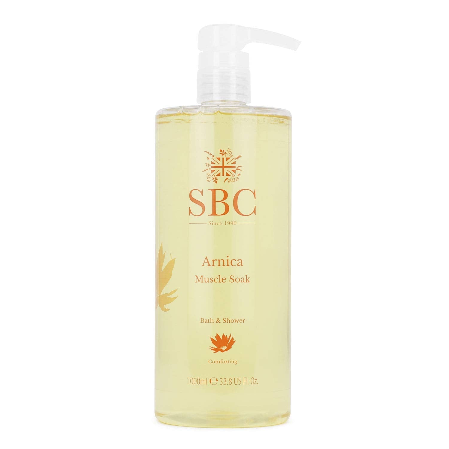 SBC Skincare Arnica Muscle Soak – 1000ml Soothing Vegan Bath for Recovery