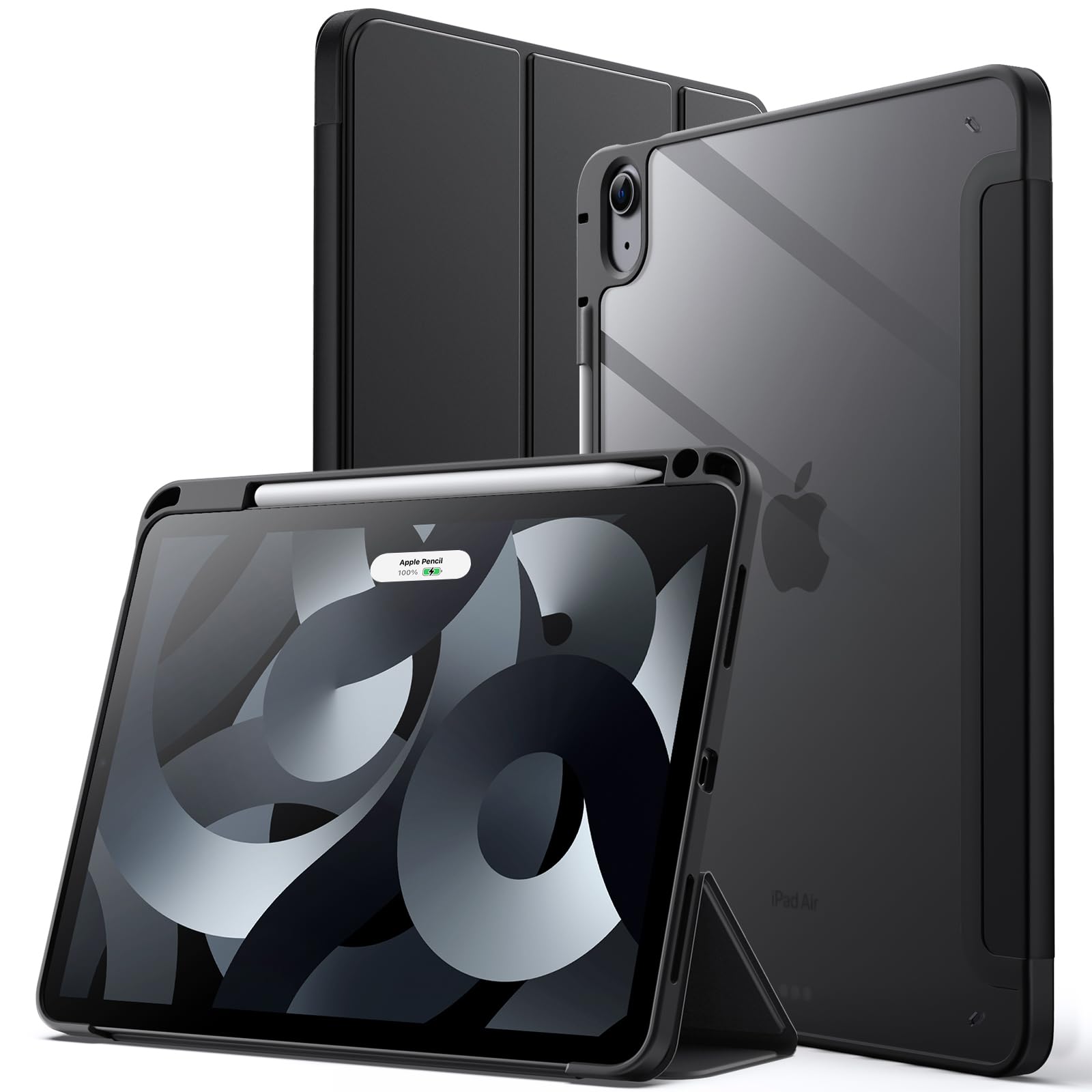 JETech iPad Air 11-Inch M3/M2 Case with Pencil Holder – Slim Stand