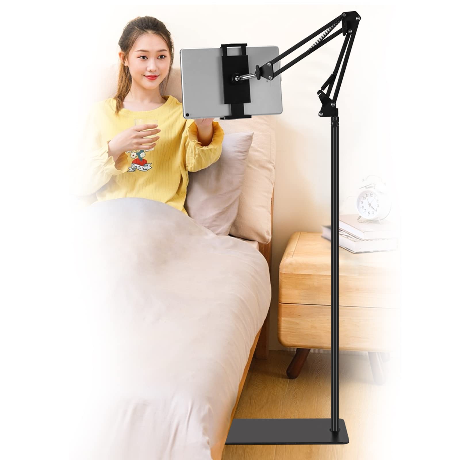 SAMHOUSING Tablet Floor Stand | 360° Rotatable Metal Holder for iPad