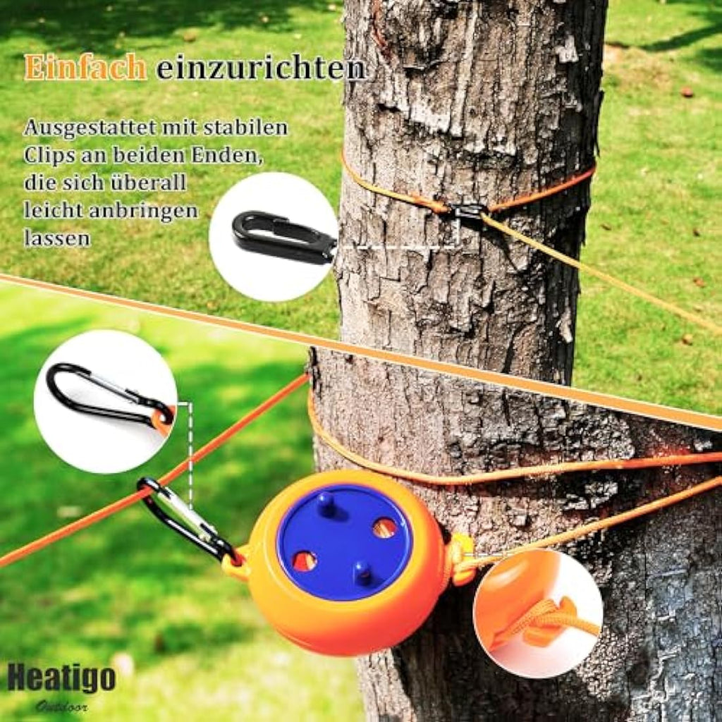Heatigo 8M Retractable Clothes Line – Portable Camping Laundry Airer