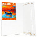Koncci Stretched Canvas 5 Pack | 30x40cm Triple Primed Cotton Art Frames