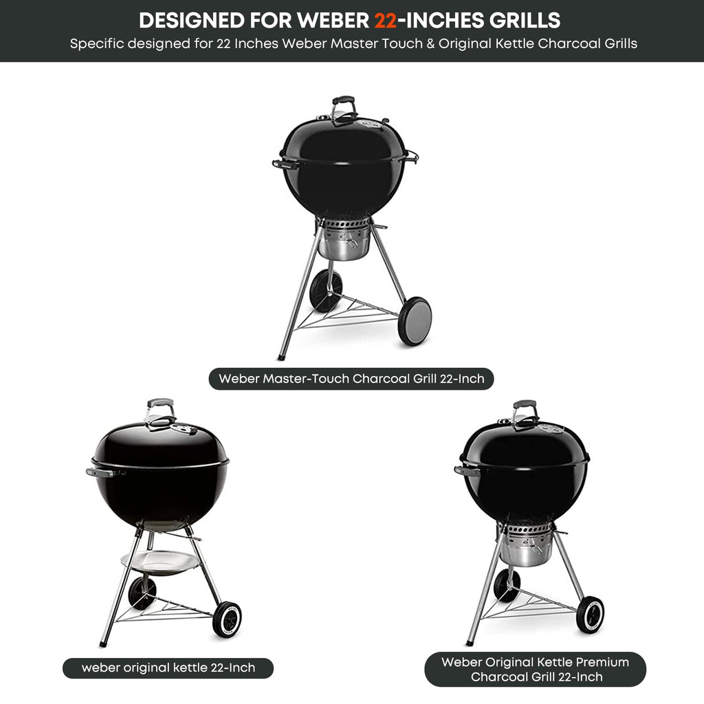 Onlyfire BBQ Side Table for 57cm Weber Kettle Grill | Steel Shelf