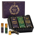 Dukhni Royal Oud Attar Oil Set – 3 Piece Alcohol-Free Arabic Perfume Roll-On