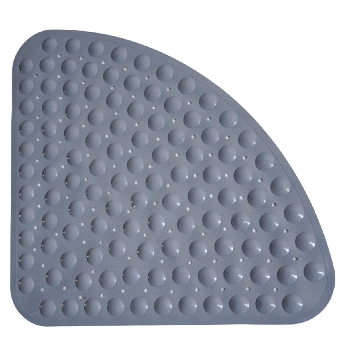 Bathsafe Sector Corner Shower Mat – Non-Slip Pebble Rubber Mat, Grey