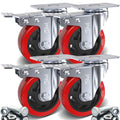 Jolof Store 100mm Heavy Duty Swivel Castor Wheels with Brakes - 700kg