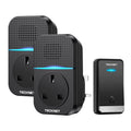 TECKNET Self-Powered Wireless Doorbell – Waterproof Twin Chime Kit