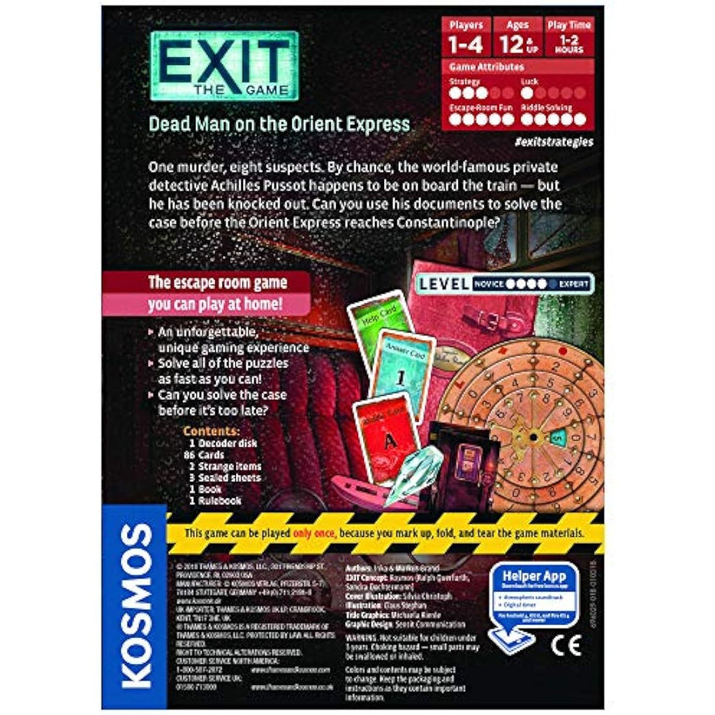 Thames & Kosmos EXIT: Dead Man on the Orient Express Escape Room Game