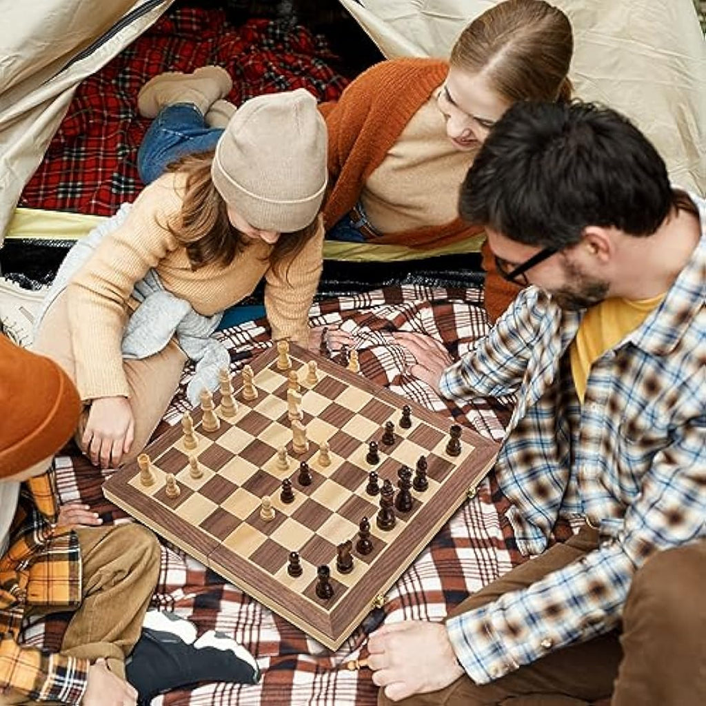 ASNEY 15 Inch Magnetic Wooden Chess Set | Staunton Tournament Board