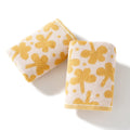 Jolof Store Yellow Clovers Cotton Hand Towels - Set of 2 (13 x 29 Inch)