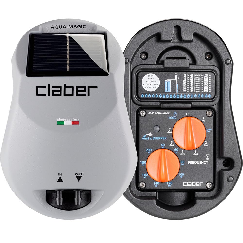 Claber 8063 Aqua-Magic System | Solar Drip Irrigation Kit for 20 Plants