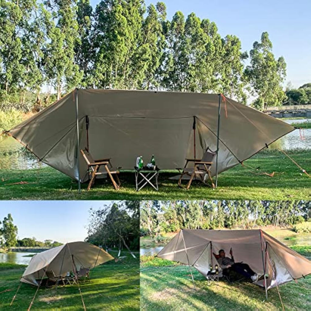 4x4m Camping Tarp | Waterproof UV Protection Hammock Shelter