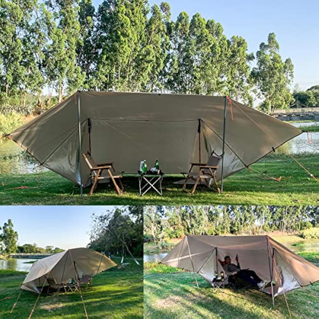 3x4m Waterproof Camping Tarp – Lightweight Hammock Rain Fly