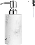 Luxspire Marble Resin Soap Dispenser – Refillable 10.8oz Lotion Pump