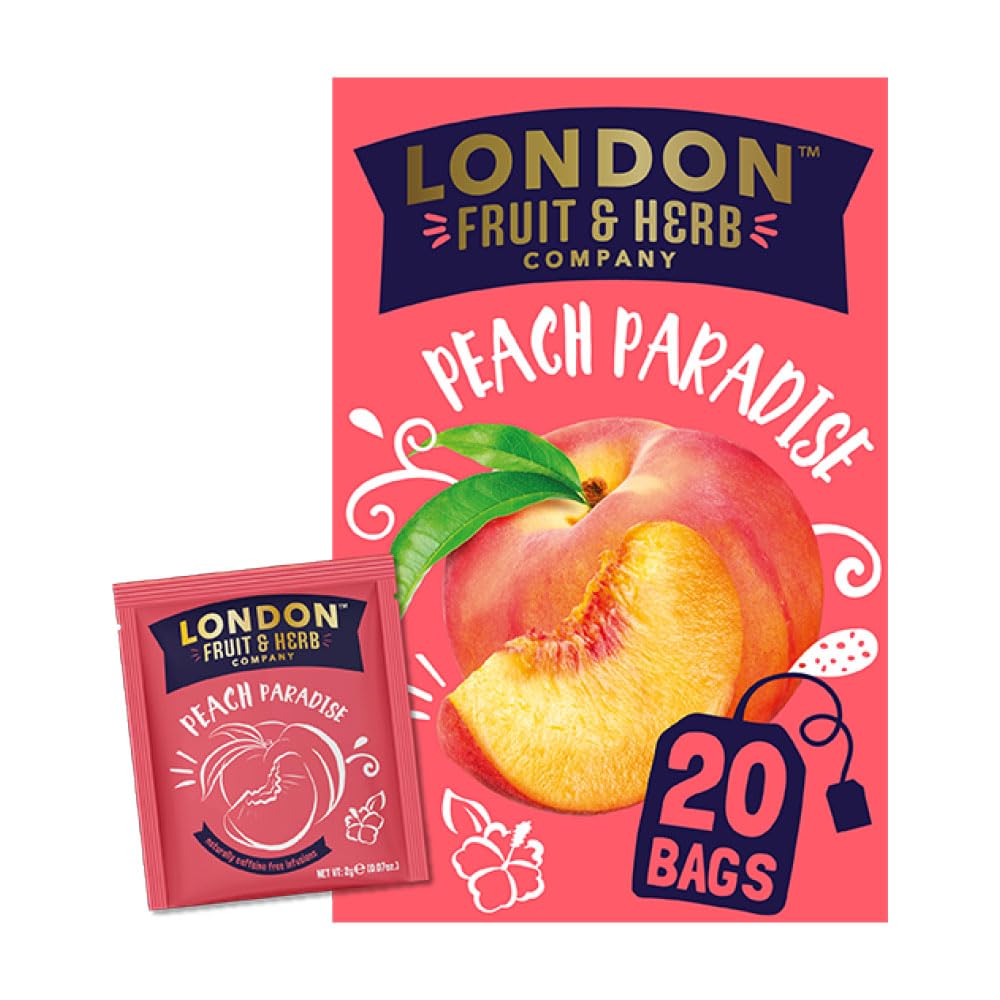London Fruit & Herb Peach Paradise Herbal Tea – 120 Count (Pack of 6)