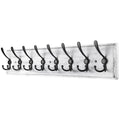 PHINGEER Wall Mounted Coat Rack | 8 Triple Hooks Heavy Duty Pine Wood