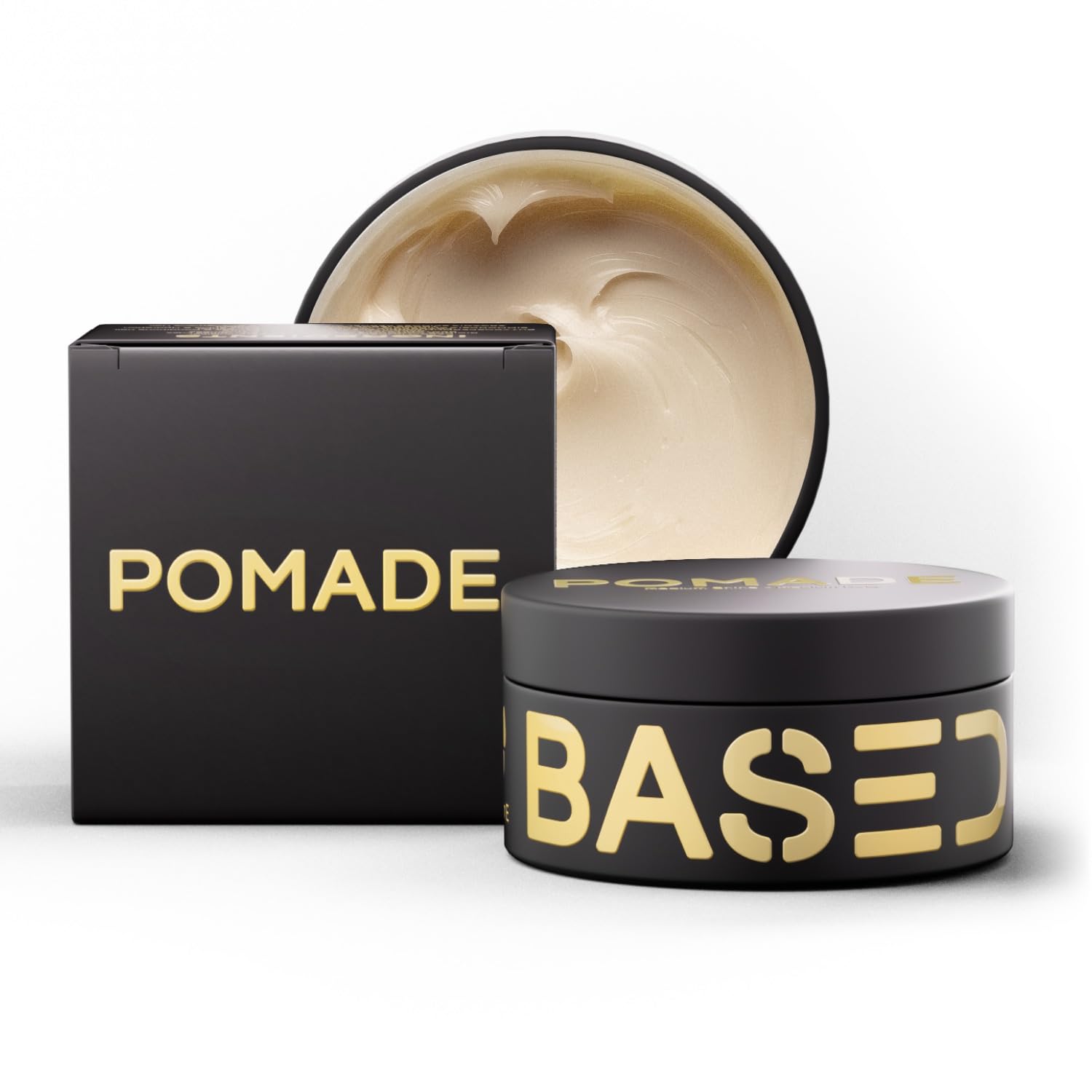 BASED Men's Hair Pomade – Medium Hold & Natural Shine with Shea Butter