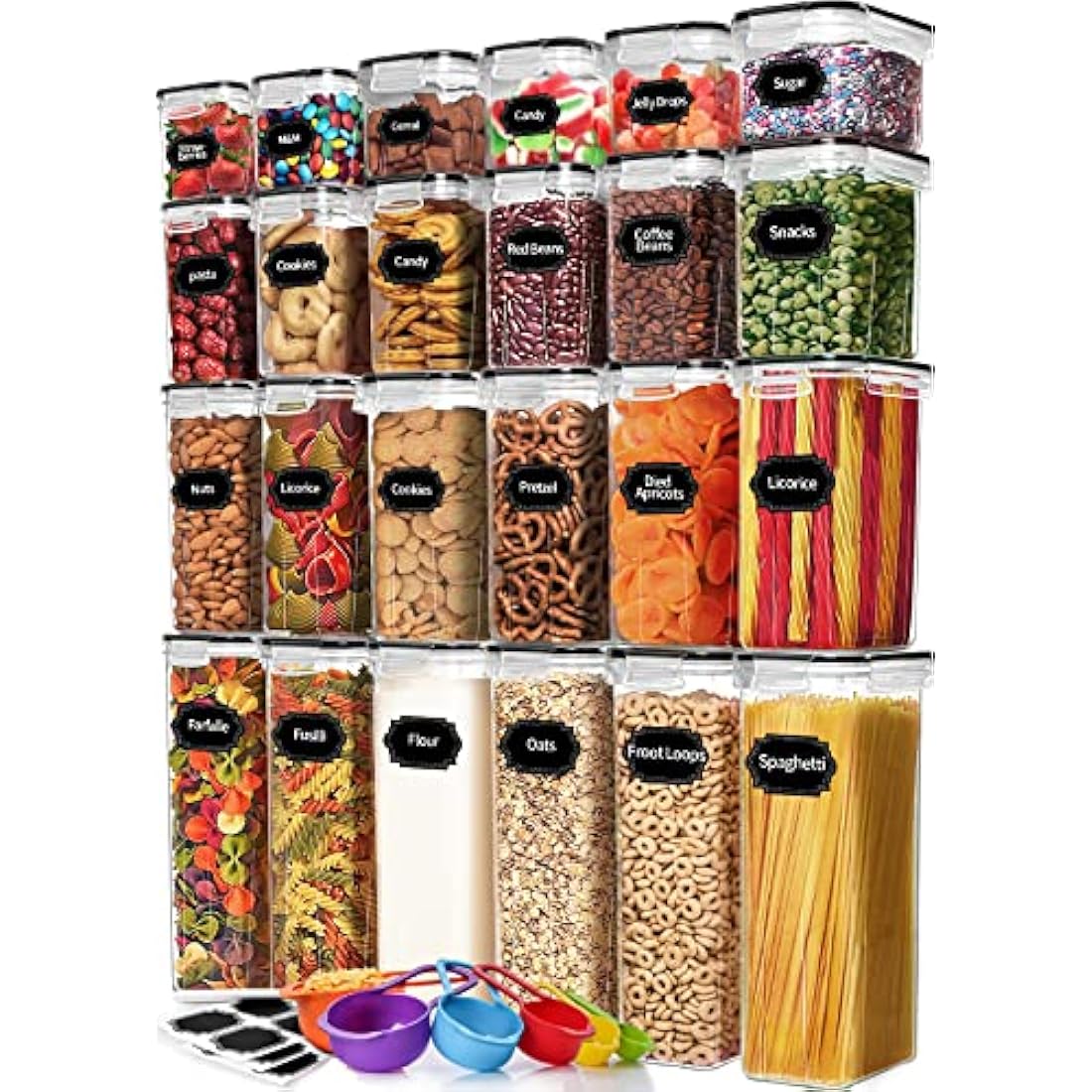 Skroam 24-Piece Airtight Food Storage Containers | BPA-Free Pantry Set