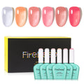 Firedeep Hema Free Jelly Gel Polish Kit – 6 Color Sheer Nude Set