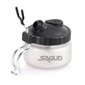 SAGUD Airbrush Cleaning Pot Glass Jar Kit with Holder Station
