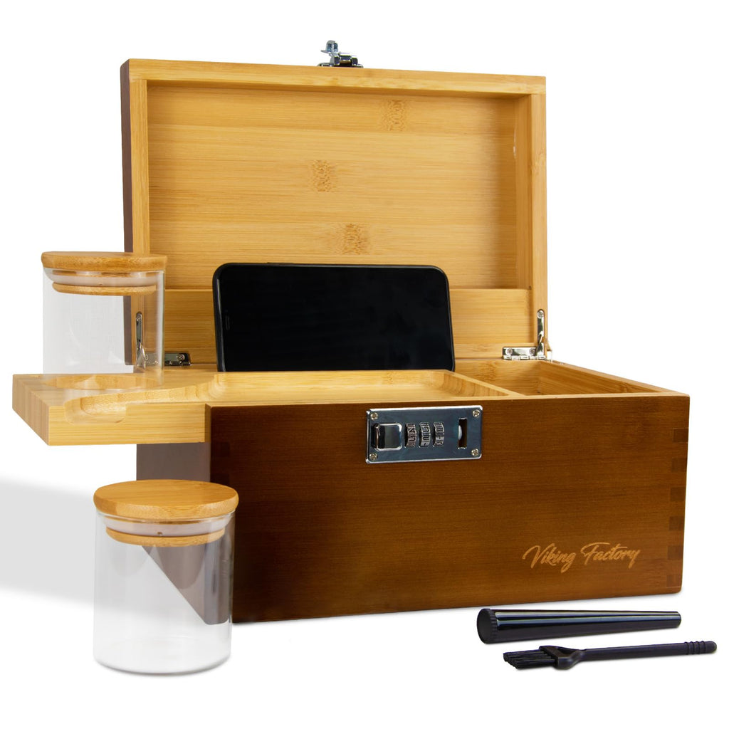 Bamboo Storage Box – Lockable Eco-Friendly Organiser Set
