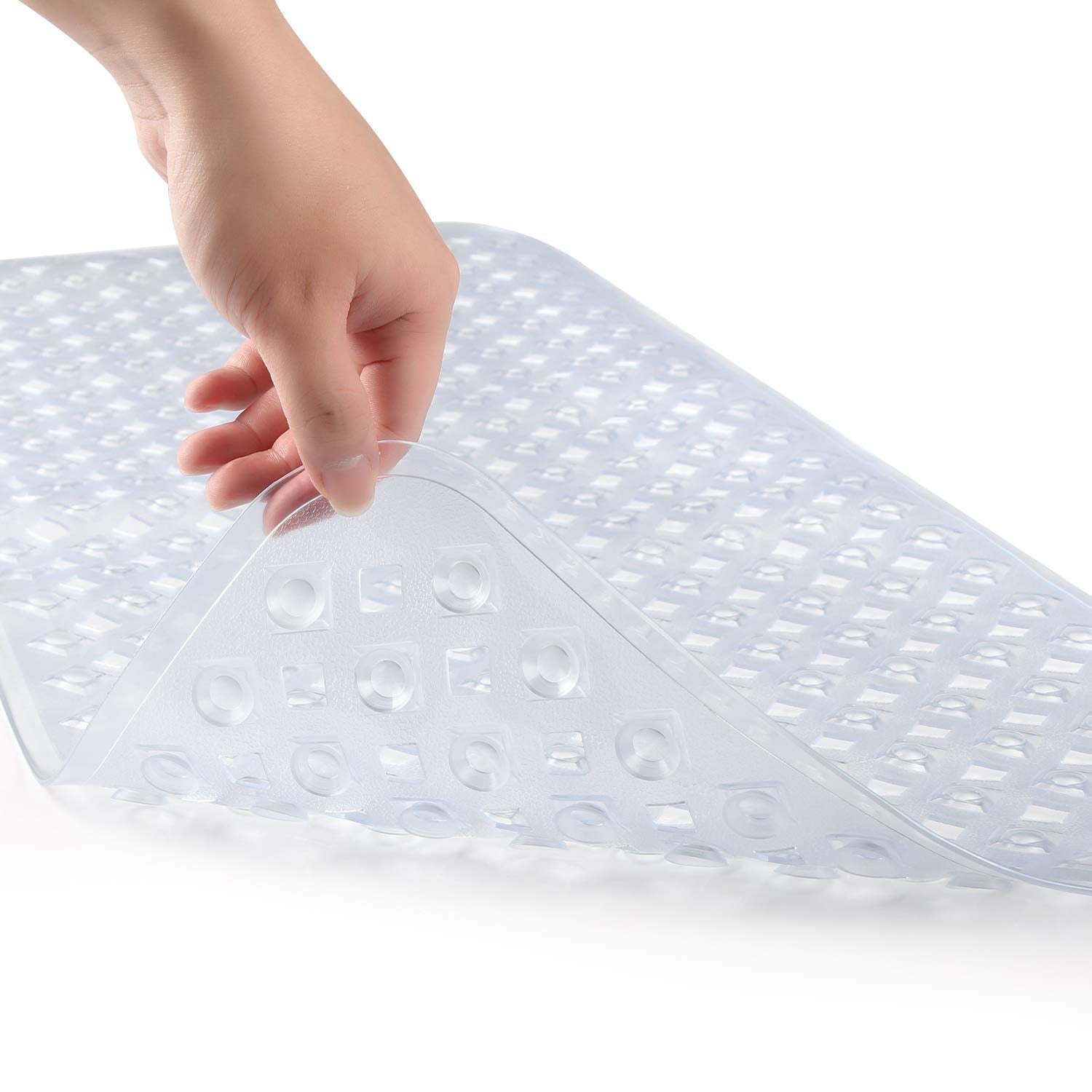 WELTRXE Non-Slip Bathtub Mat – Anti-Mould PVC Shower Mat, 88x40cm